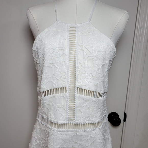 Jane the Label White High-Low Lace Cut-Out Bridal Engagement Dress Size XL - Picture 3 of 9